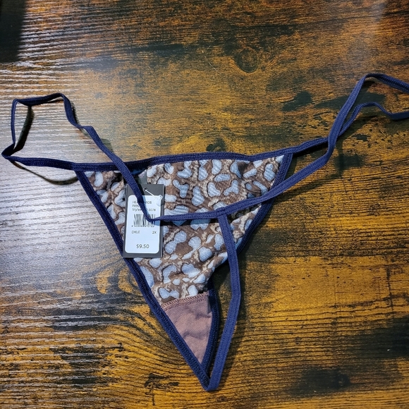 Frederick’s of Hollywood Heartthrob Cheetah Print G-String Thong 2X NWT - Picture 4 of 4